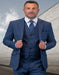 Business Suit - Patterned Suit - 1920s Old School Vintage Suits - Blue Suit