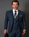 Business Suit - Patterned Suit - 1920s Old School Vintage Suits - Charcoal Grey Window Pane Suit