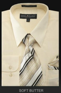 Affordable Clearance Cheap Mens Dress Shirt Sale Online Trendy - PREMIUM TIE - Soft Butter Men's Dress Shirt