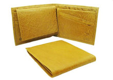 Men's Genuine Exotic Animal Skin Ostrich Wallet - Buttercup ID Holder Bifold, Smooth Ostrich Leather