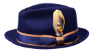 Bruno Capelo Casablanca Collection Navy Blue/Cognac Hat