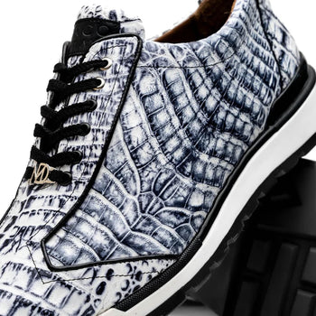 Marco Di Milano Alonzo Men's Shoes Genuine Caiman Crocodile Casual Sneakers - Image 4