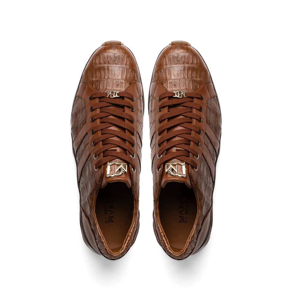 Marco Di Milano Nino Men's Shoes Bay Apache Sleek Genuine Caiman Crocodile Fashion Sneaker - Image 5