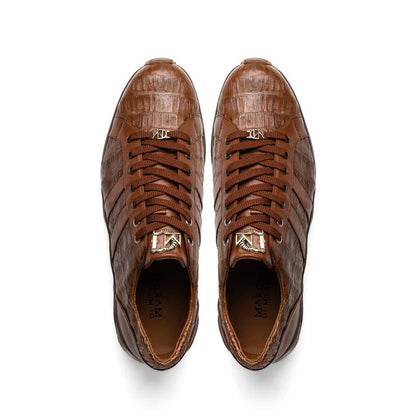 Marco Di Milano Nino Men's Shoes Bay Apache Sleek Genuine Caiman Crocodile Fashion Sneaker - Image 5