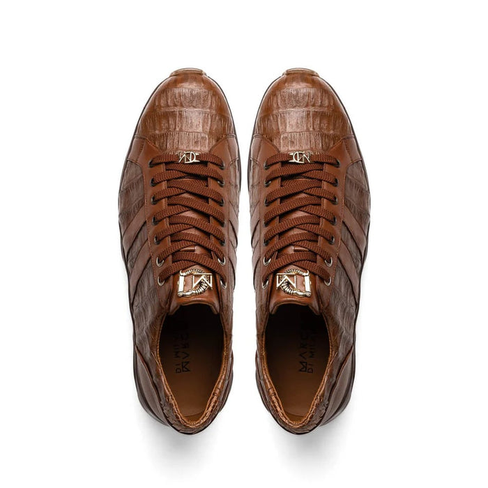Marco Di Milano Nino Men's Shoes Bay Apache Sleek Genuine Caiman Crocodile Fashion Sneaker