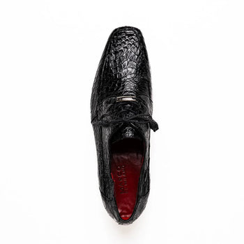 Marco Di Milano Leonardo Men's Shoes Black Genuine Caiman Crocodile Dress Derby Oxfords - Image 3