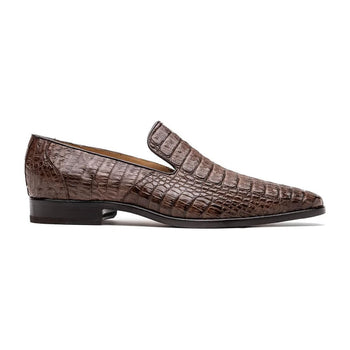 Marco Di Milano Trento Men's Shoes Genuine Caiman Crocodile Slip-on Loafers - Image 2