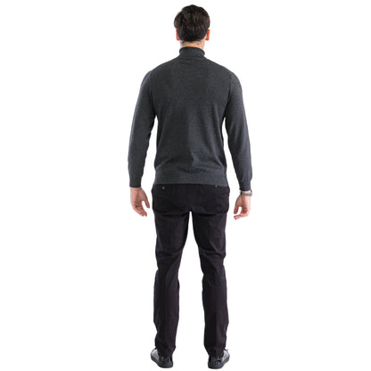 MENS CHARCOAL PULLOVER TURTLENECK SWEATER - Image 2