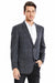 Saco vaquero - Western Sport Coat - Western Blazer - Men's Two Button Regular Fit Double Windowpane Plaid Blazer