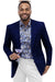 Men's Modern Fit Casual Summer Chino Blazer in Navy Blue