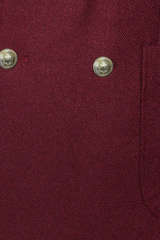 Mens Burgundy Slim Fit Blazer – Sharp Double Breasted Design - Image 6