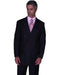 CLASSIC DOUBLE BREASTED SUITS SOLID COLOR BLACK Men's SUIT