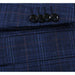 Saco vaquero - Western Sport Coat - Western Blazer   - Mens Classic Fit Two Button Wool & Linen Sport Coat Blazer In Blue Windowpane Plaid