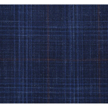 Saco vaquero - Western Sport Coat - Western Blazer   - Mens Classic Fit Two Button Wool & Linen Sport Coat Blazer In Blue Windowpane Plaid