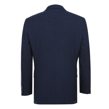 Renoir Clothing - Renoir Suit - Renoir Fashion - Stretch Performance 2-button Classic Fit Navy Check Renoir Suit
