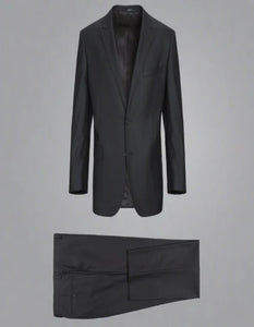 Renoir Clothing - Renoir Suit - Renoir Fashion - Super 140s Wool Two Button Slim Fit Charcoal Renoir Suit