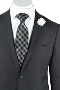 Mens Slate Gray Porto Suit – Slim Fit Superfine Wool by Ermenegildo Zegna