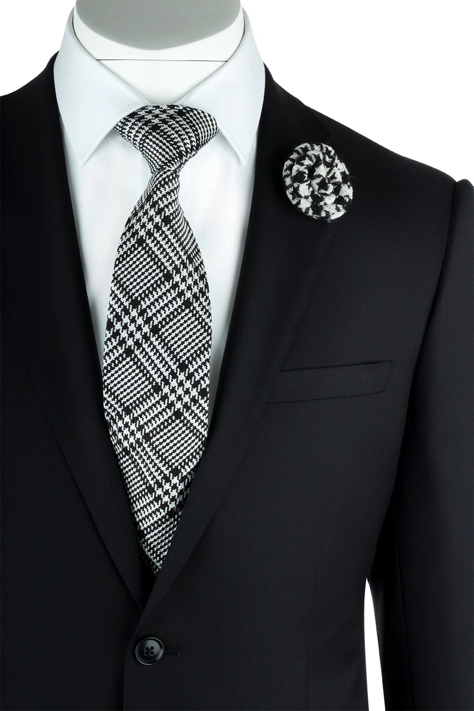 Mens Black Porto Suit – Slim Fit Superfine Wool by Ermenegildo Zegna - Image 2