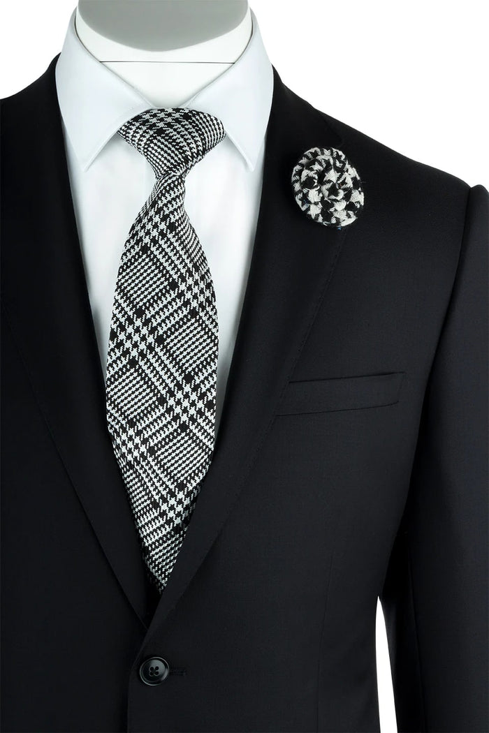Mens Black Porto Suit – Slim Fit Superfine Wool by Ermenegildo Zegna - Image 2