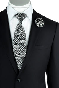 Mens Black Porto Suit – Slim Fit Superfine Wool by Ermenegildo Zegna