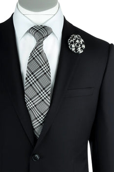 Mens Black Porto Suit – Slim Fit Superfine Wool by Ermenegildo Zegna - Image 2
