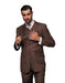 COCO Men's Two buttons Light Brown ~ Dark Rust ~ Copper ~ Coffee Vested 2