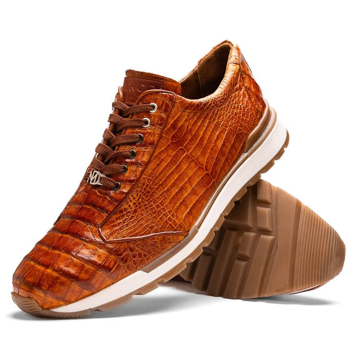 Marco Di Milano Alonzo Men's Shoes Genuine Caiman Crocodile Casual Sneakers