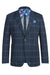 Saco vaquero - Western Sport Coat - Western Blazer - Mens Two Button Slim Fit Patch Pocket Cotton Blazer In Navy Windowpane