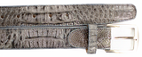 Belvedere Caiman Belt - Gray Genuine Alligator Leather Shoe