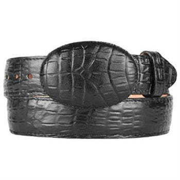 Caiman Belly (Imitation) Black Western Style Belt