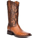 Cuadra Men's Square Toe Caiman Belly Cowboy Boots - Almond