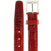 Men's Belvedere Genuine Caiman Crocodile Dress Belt in Red