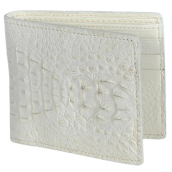 Carteras caiman ~ World Best Alligator ~ Gator Skin Lomo Men's Wallet – Hueso
