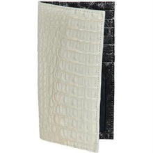 Chequera caiman ~ World Best Alligator ~ Gator SkinLomo Men's Wallet – Hueso