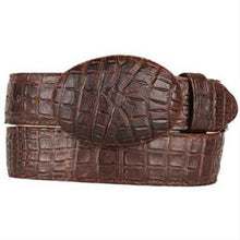 Men's Caiman Belly (Imitation) Western Style Printed Pattern Belt Brown