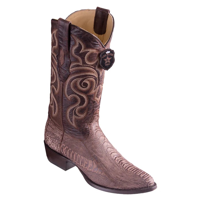 Los Altos Boots - Mens Dress Cowboy Boot - Low Priced Snakeskin Western Boots R-Toe- in Natural main image 0