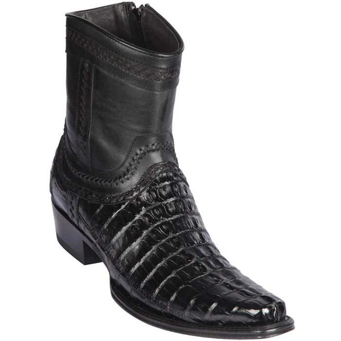 Los Altos Boots - Mens Dress Cowboy Boot - Low Priced Sahara Stone Caiman Square Toe Boots- in Stone main image 1