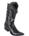 Los Altos Boots Caiman Belly Black Pointed Toe Cowboy Boots