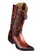 Los Altos Boots Caiman Belly Faded Cognac Pointed Toe Cowboy Boots
