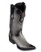 Los Altos Boots Caiman Belly Faded Grey Pointed Toe Cowboy Boots