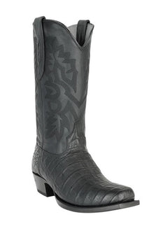 Men's 7 Toe Style Leather Los Altos Boots Genuine Caiman Belly Gray Dress Cowboy Boot Cheap Priced For Sale Online Handcrafted