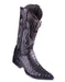 Los Altos Boots Caiman Tail Black Pointed Toe Cowboy Boots
