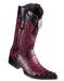 Los Altos Boots Caiman Tail Faded Burgundy Pointed Toe Cowboy Boots