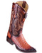 Los Altos Boots Boots Caiman Tail Faded Cognac Pointed Toe Cowboy Boots