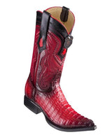 Los Altos Boots Caiman Tail Red Pointed Toe Cowboy Boots
