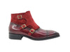 Carrucci Calf & Suede Three Buckles Monk Chukka Boot