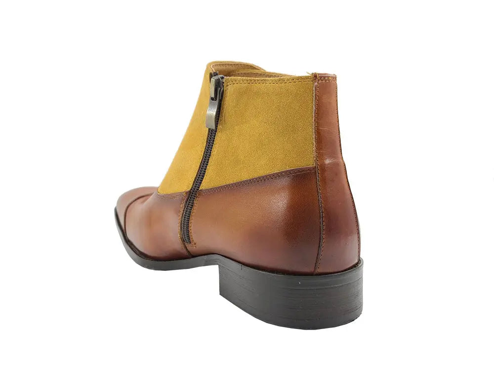 Calf & Suede Three Buckles Monk Chukka Boot - Image 16