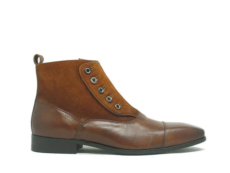 Calfskin Button Up Slip-On Boot - Image 2