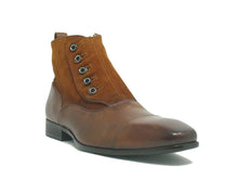 Carrucci Calfskin Button Up Slip-On Boot