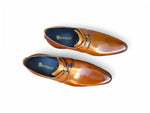 Carrucci Calfskin Lace-up Oxford in Whisky